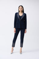 Joseph Ribkoff Midnight Blue Embellished Fitted Blazer Style 243731