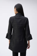 Joseph Ribkoff Black Textured Jacquard Coat Style 243738