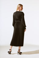 Joseph Ribkoff Black Pleated Midi Dress Style 243771X