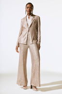 Joseph Ribkoff Matte Gold Sequined Straight Blazer Style 243772