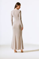 Joseph Ribkoff Sparkle Long Sleeve Wrap Gown Style 243793