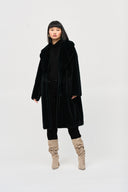 Joseph Ribkoff Faux Fur Straight Coat Style 243902F25