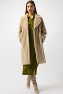Joseph Ribkoff Faux Fur Straight Coat Style 243902.