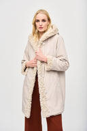 Joseph Ribkoff Reversible Faux Fur Coat Style 243903