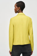 Joseph Ribkoff Wasabi Foiled Knit Moto Jacket Style 243905