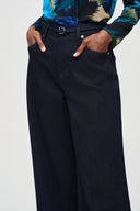 Joseph Ribkoff Indigo High Rise Wide Leg Denim Pants Style 243913