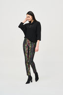 Joseph Ribkoff Abstract Print Classic Slim Pull-On Pants Style 243916