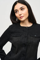 Joseph Ribkoff Black Fitted Denim Jacket Style 243935
