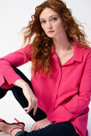 Joseph Ribkoff Geranium Button-Down Blouse With Pockets Style 243958
