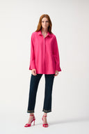 Joseph Ribkoff Geranium Button-Down Blouse With Pockets Style 243958