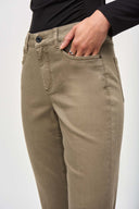 Joseph Ribkoff Java Denim Straight Pants With Frayed Hem Style 243964