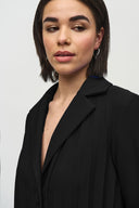 Joseph Ribkoff Black Pleated Trapeze Jacket Style 244011