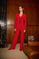 Joseph Ribkoff Lipstick Red Fitted Blazer Style 244095