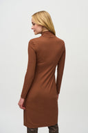 Joseph Ribkoff Chestnut Fitted Turtleneck Tunic Style 244164
