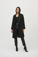 Joseph Ribkoff Black Coat with Shawl Collar Style 244171