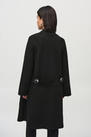 Joseph Ribkoff Black Coat with Shawl Collar Style 244171