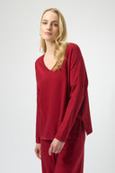 Joseph Ribkoff Sequined Sweater Knit Boxy Top Style 244921