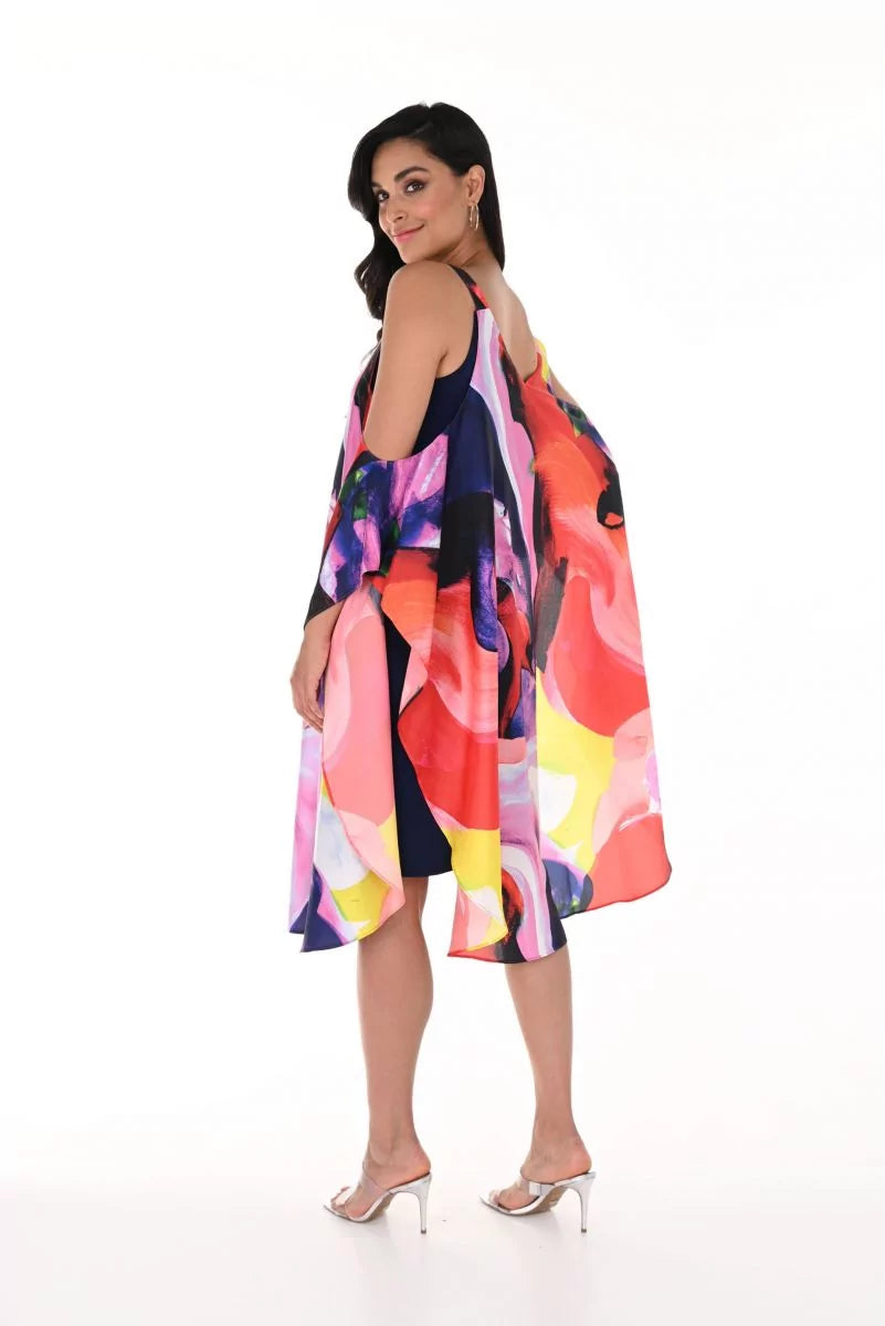 Frank Lyman Red/Multi Abstract Print Sleeveless Dress Style 246231U