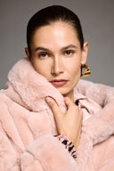 Joseph Ribkoff Faux Fur Reversible Hooded Coat Style 253926