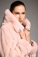 Joseph Ribkoff Faux Fur Reversible Hooded Coat Style 253926