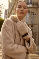 Joseph Ribkoff Faux Fur Straight Coat Style 243902F25