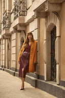 Joseph Ribkoff Leatherette Long Pencil Skirt Style 253991