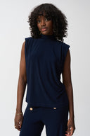 Joseph Ribkoff Midnight Blue Boxy Sleeveless Top Style 251022