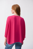 Joseph Ribkoff Georgette High-Low Boxy Top Style 251026