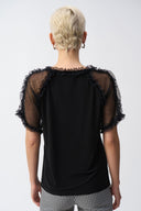 Joseph Ribkoff Silky Knit And Mesh Top Style 251054