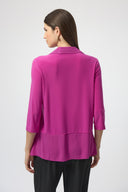Joseph Ribkoff Silky Knit And Georgette Straight Tunic Style 251055