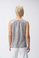 Joseph Ribkoff Grey/Silver Sleeveless Top Style 251081