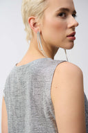 Joseph Ribkoff Grey/Silver Sleeveless Top Style 251081