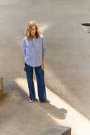 Joseph Ribkoff Denim Medium Blue Classic Wide-Leg Stretch Jeans Style 251968