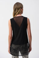 Joseph Ribkoff Sleeveless Top with Mesh Style 251091