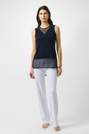 Joseph Ribkoff Sleeveless Top with Mesh Style 251091