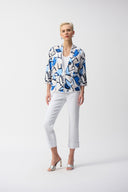 Joseph Ribkoff Vanilla/Multi Geometric Print Jacket Style 251105