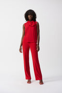 Joseph Ribkoff Sleeveless Top With Bow Collar Style 251115