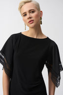 Joseph Ribkoff Straight Top With Lace Style 251117
