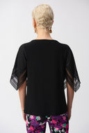 Joseph Ribkoff Straight Top With Lace Style 251117