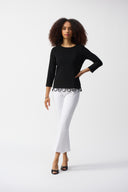 Joseph Ribkoff Loop Detail Fitted Top Style 251133
