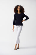 Joseph Ribkoff Loop Detail Fitted Top Style 251133