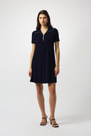 Joseph Ribkoff Zipped Collar Trapeze Dress Style 251145