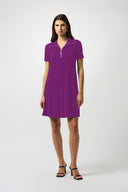Joseph Ribkoff Zipped Collar Trapeze Dress Style 251145