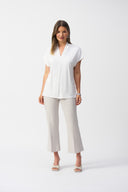 Joseph Ribkoff Geometric Jacquard Flared Pull-on Pants Style 251186