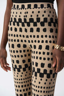 Joseph Ribkoff Black/Dune Dot Print Wide-Leg Pants Style 251188