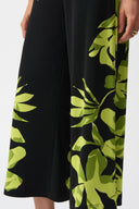 Joseph Ribkoff Black/Multi Silky Knit Floral Print Culotte Pants Style 251189