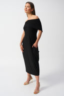 Joseph Ribkoff Black Silky Knit Cocoon Dress Style 251205