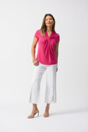 Joseph Ribkoff Draped Neckline Straight Top Style 251230