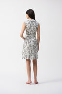 Joseph Ribkoff Vanilla/Black Millennium Conversational Print Sheath Dress Style 251241