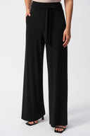 Joseph Ribkoff Black Wide Leg Pants with Sash Style 251249
